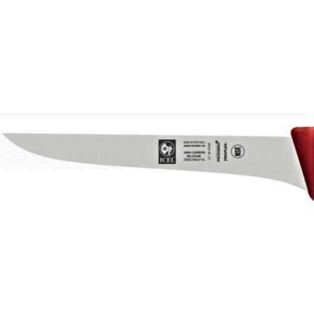 Μαχαίρι κόκκινο ξεκοκαλίσματος 13 εκ. με αντιβακτηριακή λαβή icel