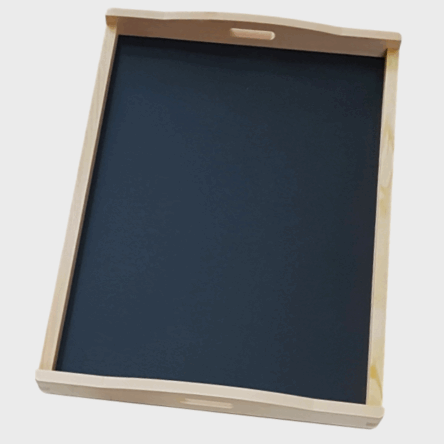 Δίσκος σερβιρίσματος ξύλινος με χέρια παραμάνα 40x60