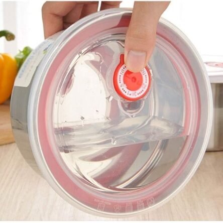 Μπολ ανοξείδωτο αεροστεγές με βαλβίδα και λάστιχο σιλικόνης viomar 14 εκ