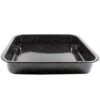 Ταψί εμαγιέ ορθογώνιο Αμερικής βαθύ κουζίνας 37x42x7 cm