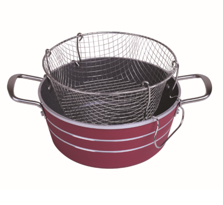 Φριτέζα πέτρα Νο24 με πυρίμαχο γυάλινο καπάκι