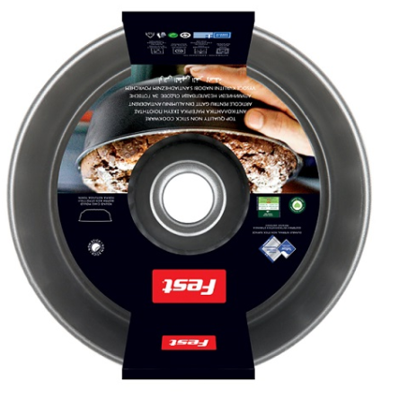 Φόρμα κέικ αντικολλητική στρογγυλή ανάγλυφη 28 εκ