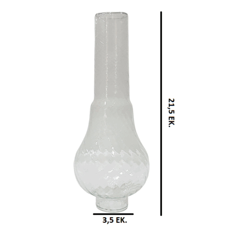 Γυαλί παραδοσιακής λάμπας πετρελαίου Νο 5 3,5 εκατοστά διάμετρος