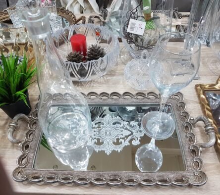 Δίσκος γάμου με καθρέφτη ορθογώνιος