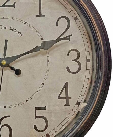 Ρολόι τοίχου πλαστικό καφέ 35 εκατοστά