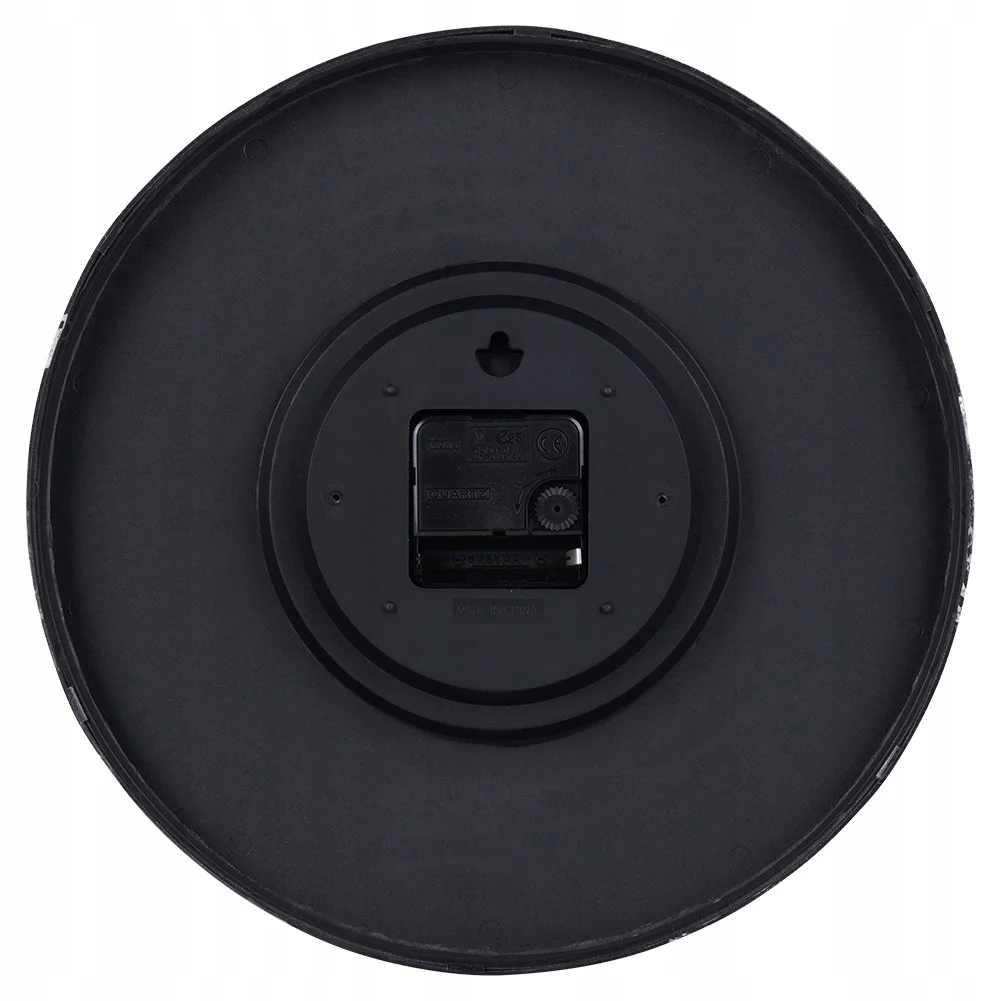 Ρολόι τοίχου πλαστικό στρογγυλό μαύρο 30 εκατοστά