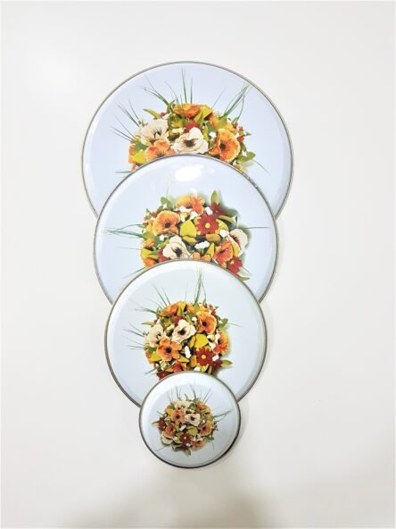 Καπάκια κουζίνας λευκό λουλούδια