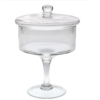 Δοχείο γυάλινο με πόδι και καπάκι μικρό