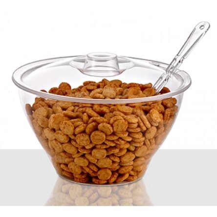 Μπολ ακρυλικό διάφανο γλυκών με καπάκι