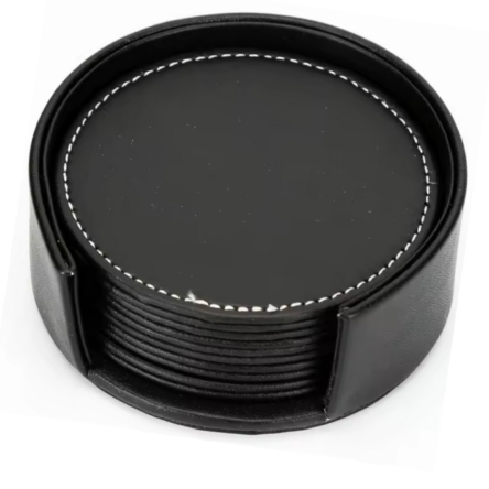 Σουβέρ δερμάτινα μαύρα