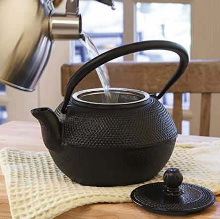 Τσαγιέρα μαντεμένια μαύρη 1200 ml