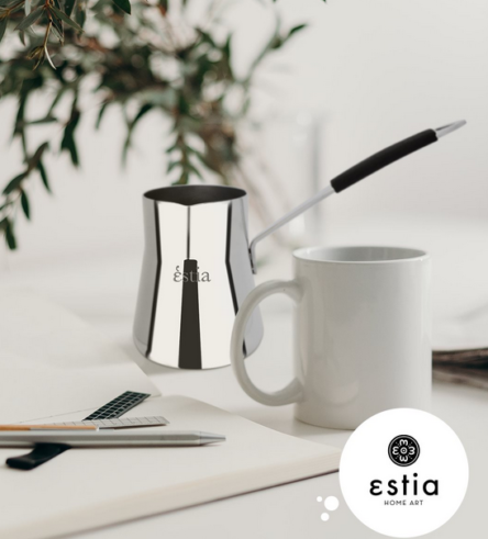 Μπρίκι ανοξείδωτο 300 ml με μεταλλικό μονοκόμματο χέρι