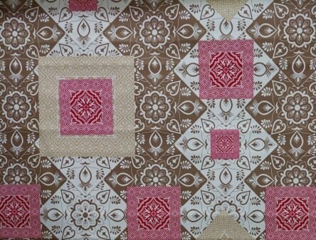 Τραπεζομάντιλο καρώ μπεζ καφέ