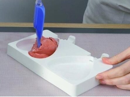 Φόρμα σιλικόνης παγωτού καρδιά σετ 2 τεμαχίων