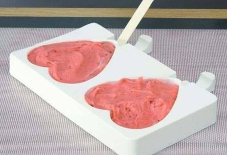 Φόρμα σιλικόνης παγωτού καρδιά σετ 2 τεμαχίων