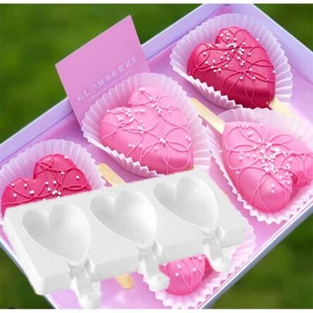 φόρμα σιλικόνης παγωτού καρδιά