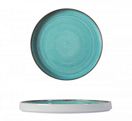 Πιάτο γαλάζιο με γείσο