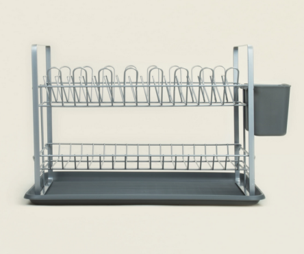 Πιατοθήκη ασημί ματ