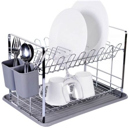 Πιατοθήκη ασημί ματ