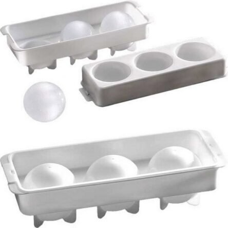 Καλούπι για στρογγυλό πάγο 3 θέσεων