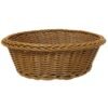 Ψωμιέρα στρογγυλή καφέ rattan 26x9