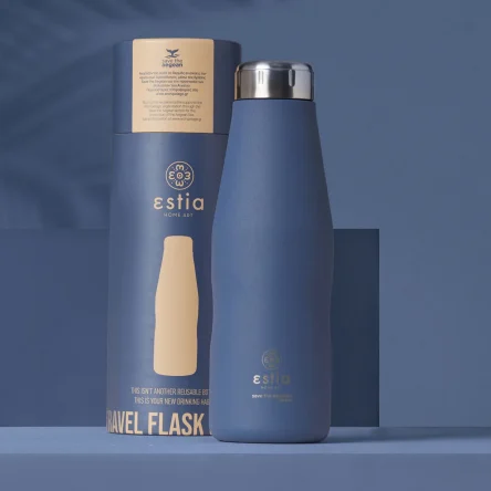 Ισοθερμικό μπουκάλι 500 ml estia γαλάζιο χρώμα
