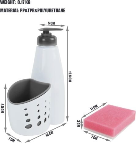 Θήκη για υγρό σαπούνι λευκό γκρι χρώμα