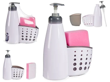 Θήκη για υγρό σαπούνι λευκό γκρι χρώμα