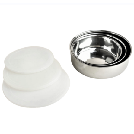 Φαγητοδοχεία ανοξείδωτα σετ 3 τεμαχίων