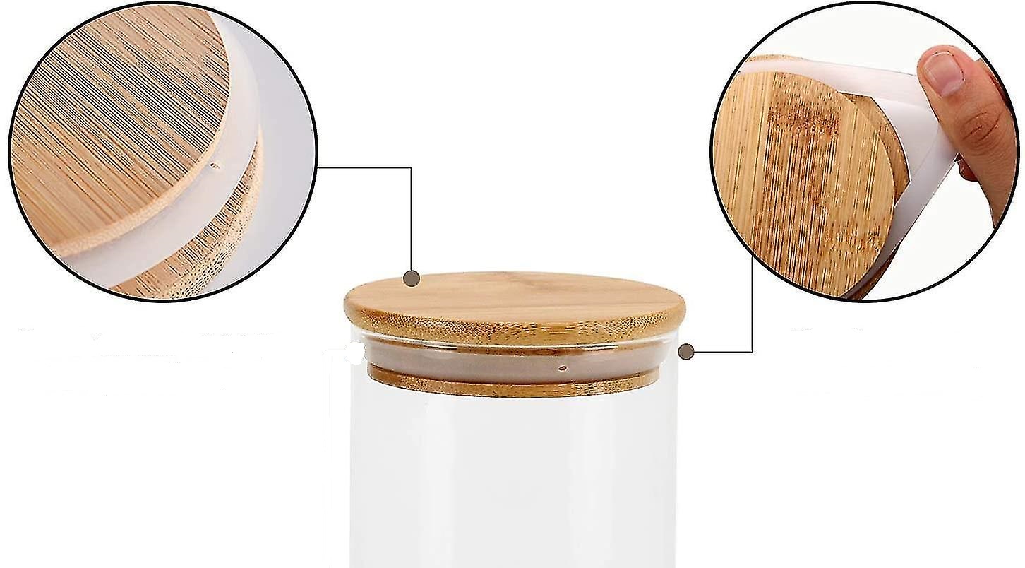 Δοχείο γυάλινο με μπαμπού καπάκι 750 cl