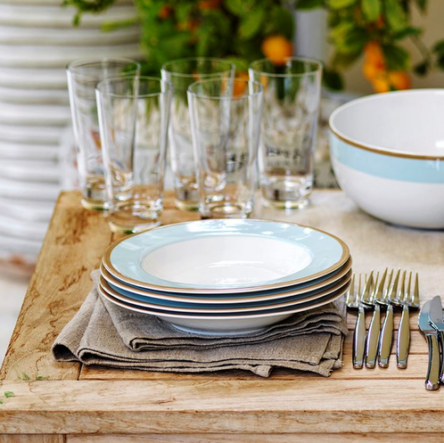 Πιάτο βαθύ πορσελάνη Ιωνία Basics SKY στρογγυλό 23 εκατοστά