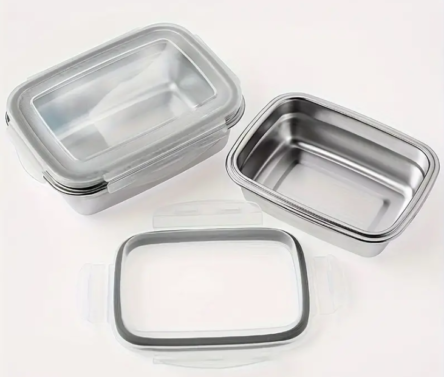 Φαγητοδοχείο ανοξείδωτο 800 ml ορθογώνιο