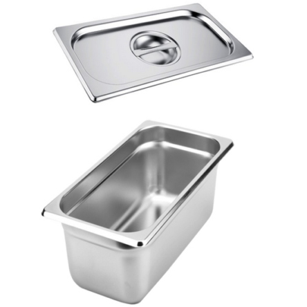 Παγωτοδοχείο ανοξείδωτο βαθύ μεγάλο με καπάκι