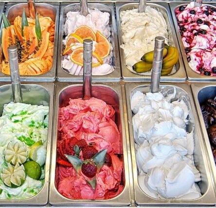 Παγωτοδοχείο ανοξείδωτο βαθύ μεγάλο με καπάκι