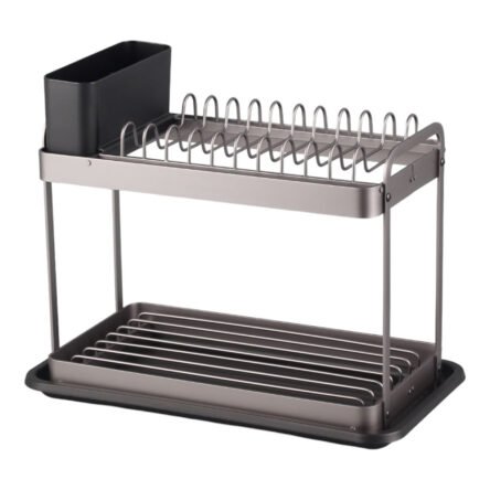 Πιατοθήκη αλουμίνιου διώροφη