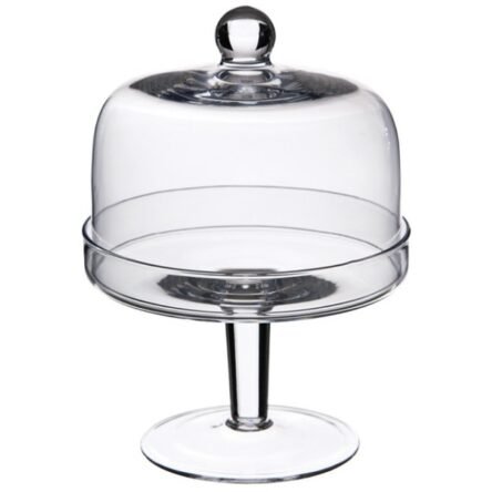 Τουρτιέρα γυάλινη με πόδι μικρή