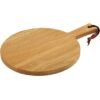 Δίσκος σερβιρίσματος ξύλινος στρογγυλός με χέρι