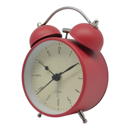 Ρολόι ξυπνητήρι μεταλλικό κόκκινο χρώμα