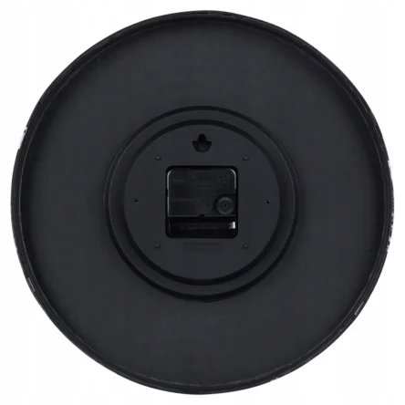 Ρολόι τοίχου πλαστικό στρογγυλό μαύρο μπεζ 30 εκατοστά