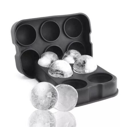 Καλούπι για στρογγυλό πάγο σιλικόνης για 6 παγάκια
