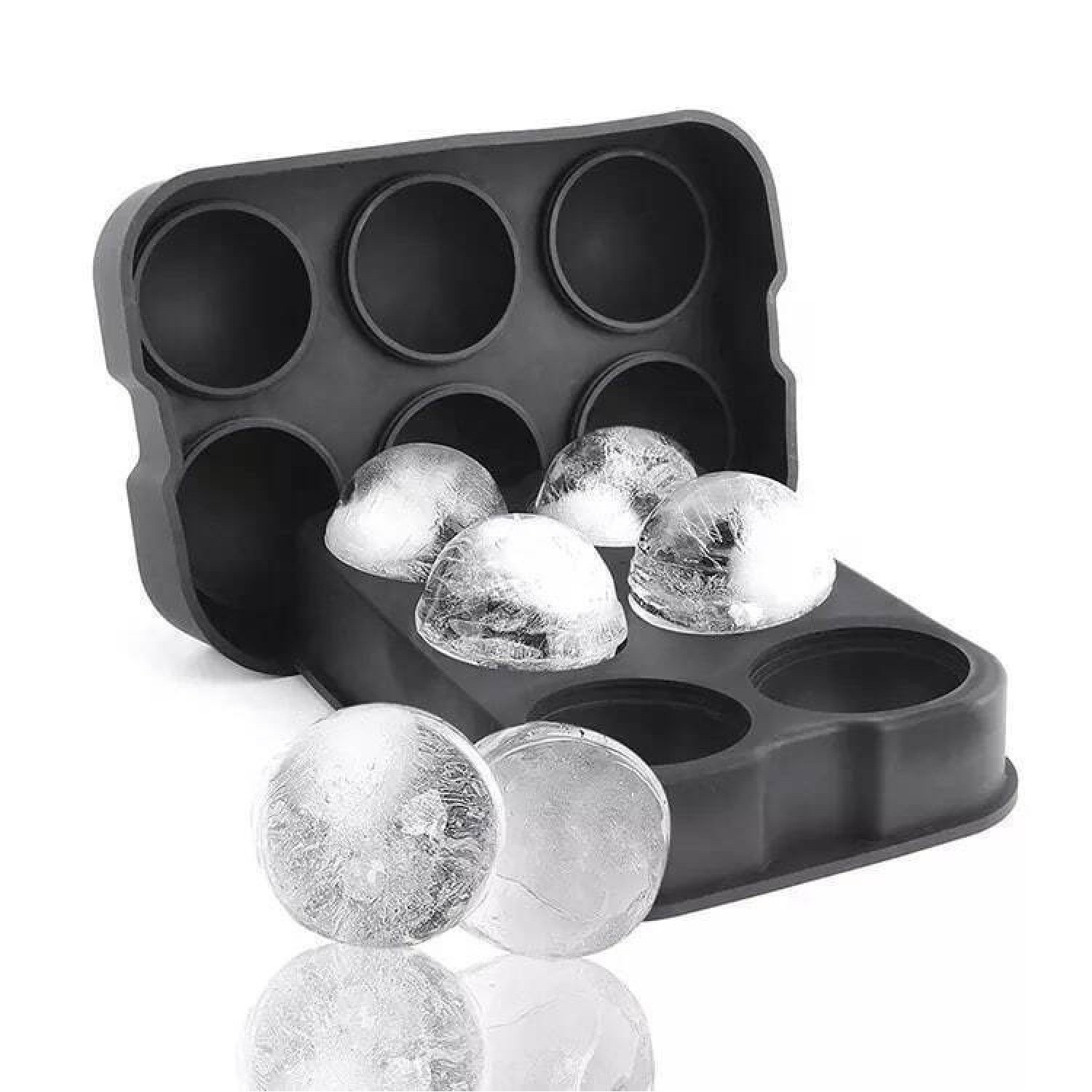 Καλούπι για στρογγυλό πάγο σιλικόνης για 6 παγάκια