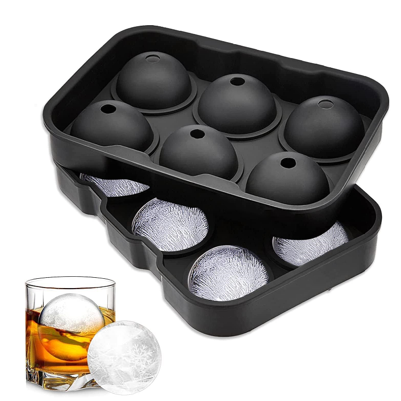 Καλούπι για στρογγυλό πάγο σιλικόνης για 6 παγάκια