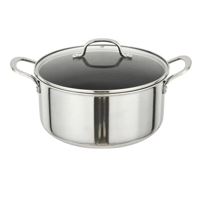 Κατσαρόλα 24 cm ανοξείδωτη με αντικολλητική επίστρωση hi tech