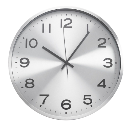 Ρολόι ασημί 30 εκατοστά τοίχου πλαστικό με όψη μετάλλου