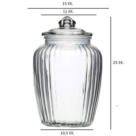 Βάζο γυάλινο αεροστεγές 1800 ml