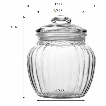 Βάζο γυάλινο αεροστεγές 500 ml και γυάλινο καπάκι