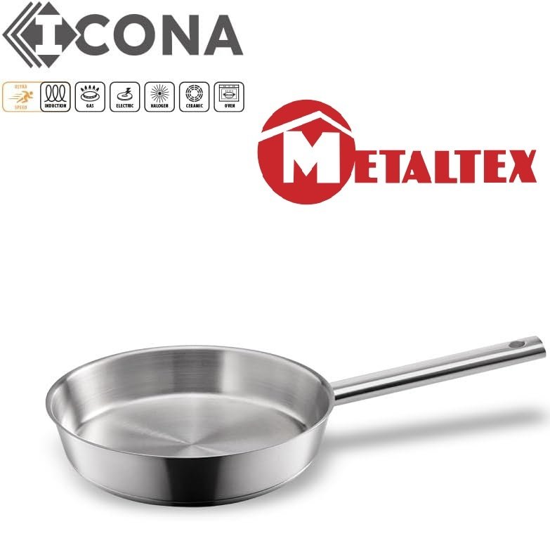 Τηγάνι ανοξείδωτο 18/10 metaltex icona 20εκ. πάτος 5mm
