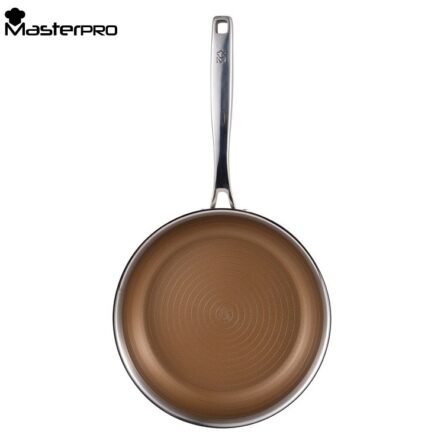 Tηγάνι ανοξείδωτο 18/10 επαγωγικό 28 x 4.7cm masterpro giro gold