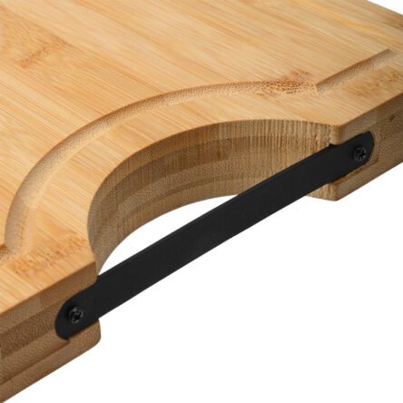 Ξύλο κοπής μπαμπού 35x25χ3cm με μεταλλική λαβή