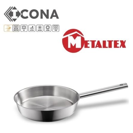 Τηγάνι ανοξείδωτο metaltex icona 24εκ. πάτος 5mm